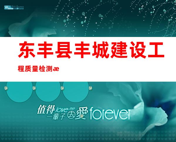 东丰县丰城建设工程质量检测有限公司