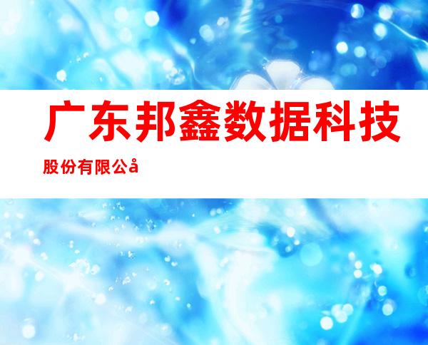 广东邦鑫数据科技股份有限公司海南分公司